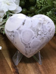 Spotted Agate Heart 50mm