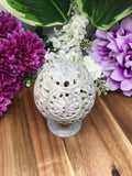 Soapstone Floral Tealight Holder - Ball Shape