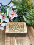 Small Wooden Pentagram Box