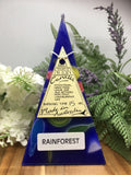 Dark Blue Mini Funky Pyramid Candle - Rainforest Scent