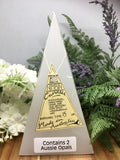 Opal Light Pyramid Candle - small