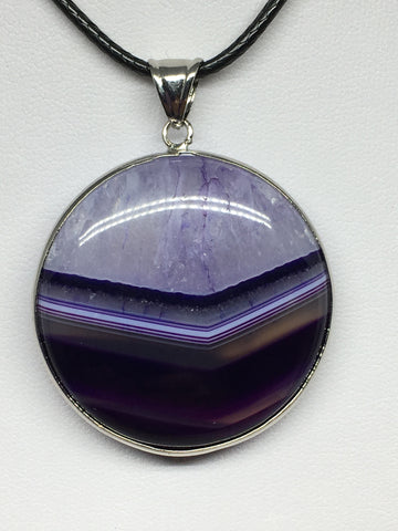 Purple Agate Pendant