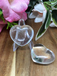 Clear Quartz Puff Heart 30mm