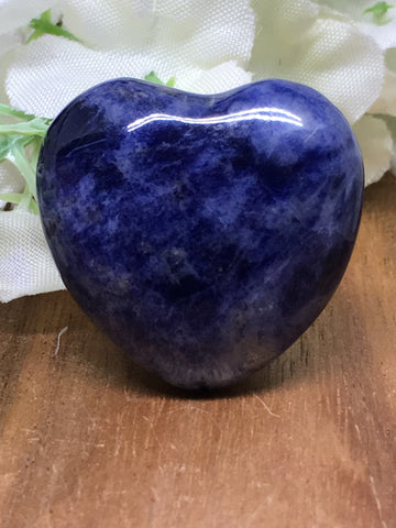 Sodalite Puff Heart # 404 - 30mm