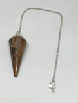 Petrified Wood Faceted Pendulum