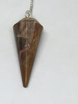 Petrified Wood Faceted Pendulum