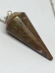 Petrified Wood Faceted Pendulum