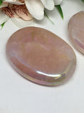 Rose Quartz Aura Palm Stone