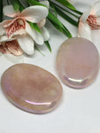 Rose Quartz Aura Palm Stone