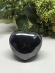 Hematite Puff Heart # 491 - 45mm