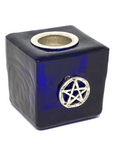 Pentacle Wish Candle Holder - Blue