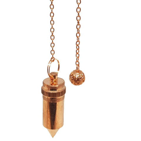 Copper Chambered Point Pendulum
