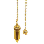 Gold Chambered Point Pendulum