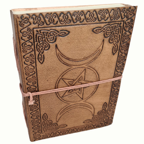 Triple Moon with Pentacle Notebook / Journal / Book Of Shadows - Medium