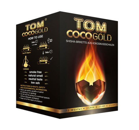 TOM Coco Gold 1kg - Coconut Charcoal (72 cubes)