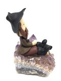 Miner on Amethyst Cluster # 416