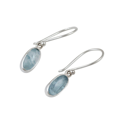 Aquamarine Earrings #221 - Sterling Silver