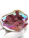 Red Aura Quartz Geode #244