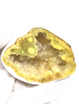 Yellow Aura Quartz Geode #245