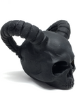 Black Obsidian Horned Skull