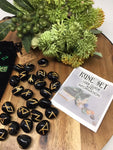 Black Dyed Onyx Runes Set