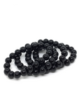 Black Obsidian Bead Bracelet - 10mm