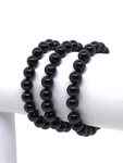 Black Obsidian Bead Bracelet - 8mm