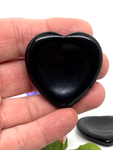 Black Obsidian Heart Worry Stone