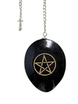 Black Obsidian with Pentagram Pendulum