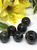 Tiger Eye Blue Spheres 2.5 - 3cm