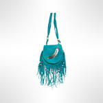 Amulet Bag with Beaded Tassels - Blue