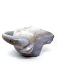 Agate Geode Bovine Carving #96