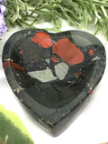 African Bloodstone Heart Bowl #291