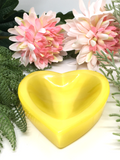 Yellow Cat's Eye Heart Bowl #370