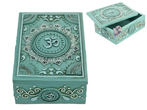 Turquoise OHM Relaxation Box 13cm x 10cm