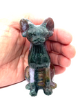 Ocean Jasper Sphynx Cat #49 - 8.9cm