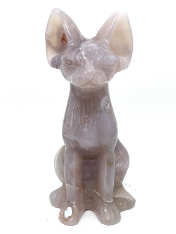 Agate Sphynx Cat #58 - 9.7cm