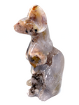 Moss Agate Sphynx Cat #60 - 9.4cm