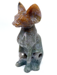 Moss Agate Sphynx Cat #61 - 9.5cm