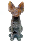 Moss Agate Sphynx Cat #61 - 9.5cm