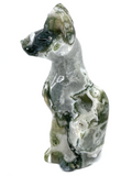 Moss Agate Sphynx Cat #62 - 9.7cm