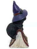 Witchy Cat on Book of Spells - 12cm