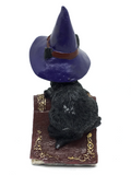 Witchy Cat on Book of Spells - 12cm