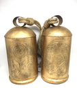 Large Hanging Celtic & Pentram Design Brass Bells
