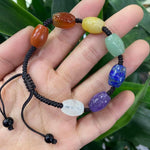 Chakra Crystal Bead Adjustable Bracelet