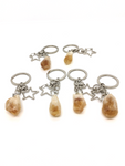 Citrine Rough Point with Star Key Chain