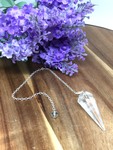 Clear Quartz Faceted Pendulum