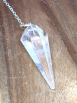 Clear Quartz Faceted Pendulum