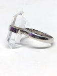 Clear Quartz Sterling Silver Ring - Size 6