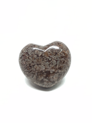 Coffee Jasper Puff Heart # 433 - 45mm